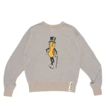 Front view of MR.PEANUT TSURIAMI SWEATSHIRT by Human Made Japan