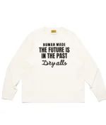 Human Made Graphic L/S T-Shirt White front view with bold graphic design.