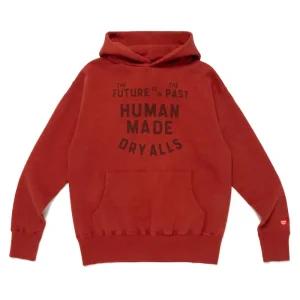 Front view of The Future in The Past Human Made Tsuriami Hoodie Burgundy