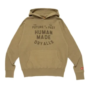 Front view of The Future in The Past Human Made Tsuriami Hoodie Olivedrab