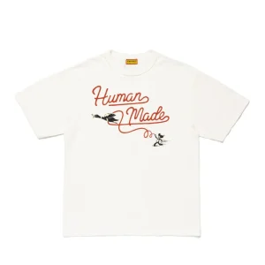 Human Made Graphic T-Shirt White Design front view.