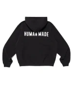 Human Made パーカー CLASSIC ZIP-UP SWEAT BLACK back view