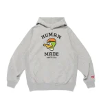 Front view of ヒューマンメイド パーカー Dry Alls Hoodie Gray showcasing the classic design.