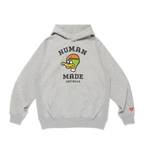 Front view of ヒューマンメイド パーカー Dry Alls Hoodie Gray showcasing the classic design.