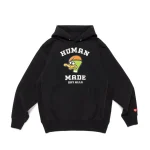Front view of the Human Made パーカー Dry Alls Hoodie Black. The hood and front logo are visible.