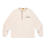 Human Made Henley Neck Sweatshirt White front view.