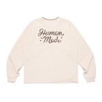 Human Made Henley Neck Sweatshirt White back view.