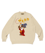 Human Made Wzrd Navy White Knit front view
