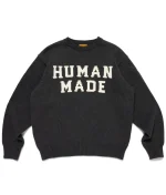 Human Made Tiger Graphic Sweater Charcoal front view