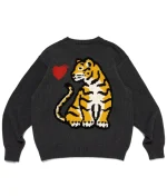 Human Made Tiger Graphic Sweater Charcoal back view