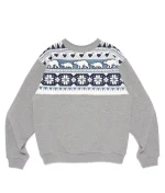 Human Made Snowflakes Sweatshirt Gray front view with snowflake graphic
