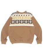 Human Made Snowflakes Sweatshirt Beige back view
