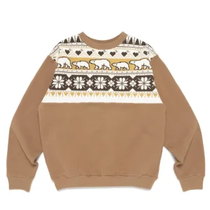 Human Made Snowflakes Sweatshirt Beige front view