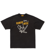 Human Made Graphic Bear Logo T Shirt Black front view.