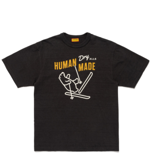 Human Made Graphic Bear Logo T Shirt Black front view.