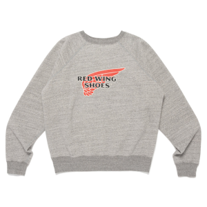 Front view of the Human Made X Red Wing Raglan Sweatshirt in premium cotton fabric.