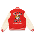 HUMAN MADE VARSITY JACKET RED back view