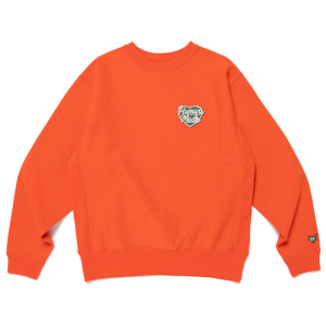 Front view of Human Made Heavyweight Sweatshirt Orange
