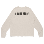 Human Made Henley Neck Shirt White back view.