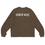 Human Made Henley Neck Shirt Olive Drab back view.