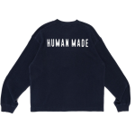 Human Made Henley Neck Shirt Navy back view.