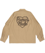 Human Made Hunting Shirt Beige back view clean style
