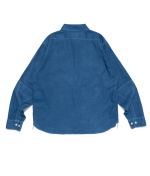 Human Made Indigo Dye Shirt back view with indigo dyed fabric