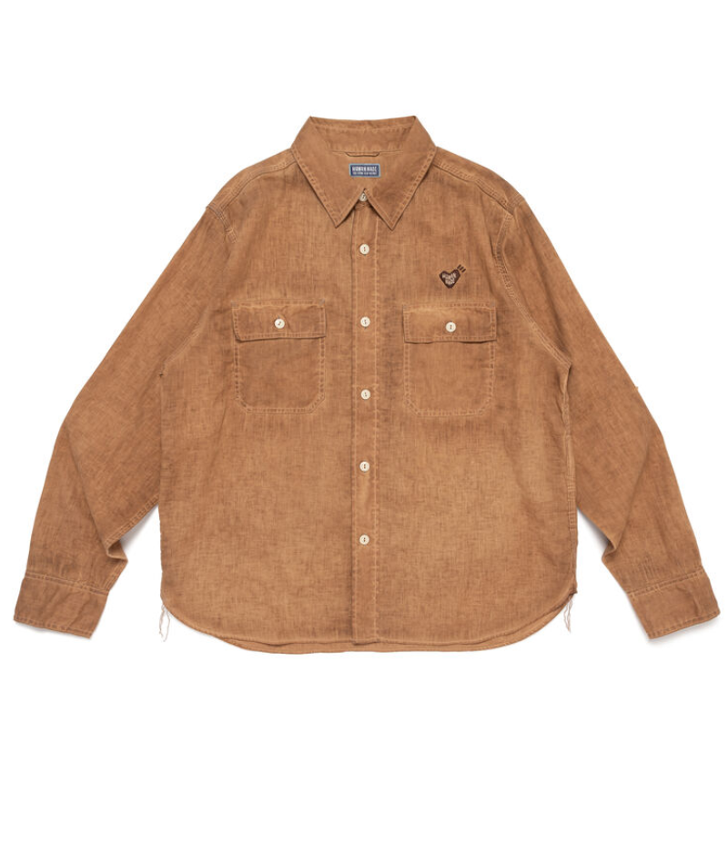 Human Made — Brand Story, Products, and What We Stand For in Japan 5 Human Made Kakishibu Dye Work Shirt front view