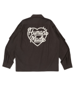 Human Made Hunting Shirt Charcoal back view clean style