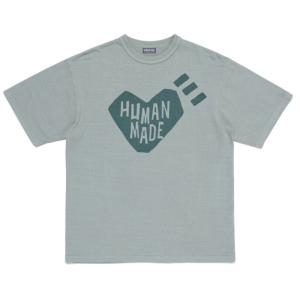 Human Made Natural Dry T Shirt Green front view Japanese streetwear cotton tee