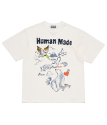 Human Made NEW Graphic T Shirt White front view with printed design Japan streetwear
