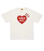 Human Made Shining Heart T Shirt White front view