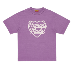 Human Made Purple Color T Shirt front view Japanese streetwear style