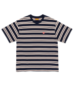 HUMAN MADE ストライプTシャツ ネイビー フロント