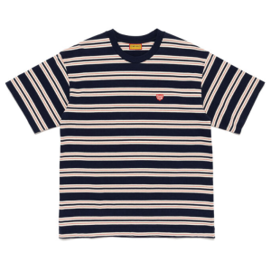 HUMAN MADE ストライプTシャツ ネイビー フロント