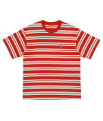 HUMAN MADE ストライプTシャツ レッド フロント