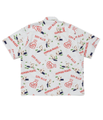 Human made printed shirt blue back view showing design and fit