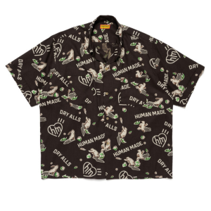 human made printed shirt black front view showing chest print