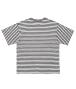 Human Made Heart Stripped T Shirt Gray back view