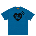 Human Made Heart Graphic T Shirt Blue front view