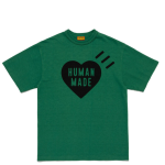 Human Made Heart Graphic T Shirt Green front view