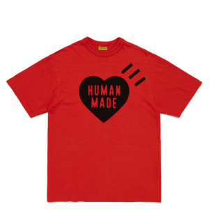 Human Made Heart Graphic T Shirt Red front view