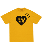 Human Made Heart Graphic T Shirt Yellow front view