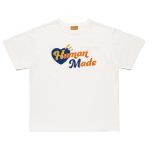 Human Made Heart T Shirt White フロント ハートグラフィックデザイン