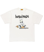 Human Made Polar Bear T Shirt White front view with polar bear graphic