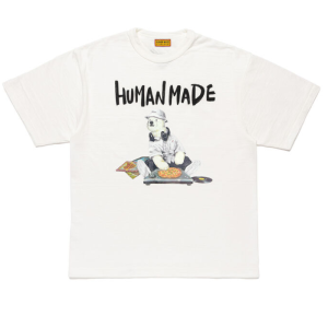 Human Made Polar Bear T Shirt White front view with polar bear graphic