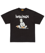 Human Made Polar Bear Black T Shirt front view with polar bear graphic