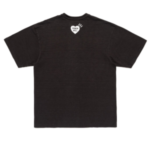 Human Made Polar Bear Black T Shirt back view with plain black design