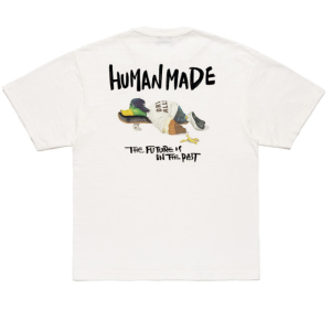 Human Made Duck Graphic T Shirt White back view with plain white back