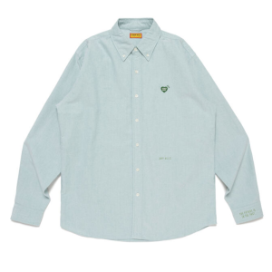 Human Made Oxford Bd Shirt Logo Green フロントデザイン
